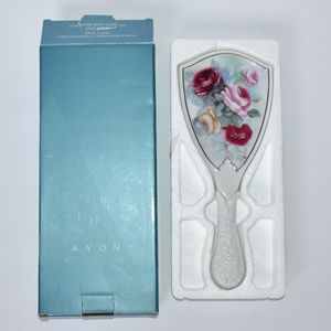 Avon Vintage Rose Vanity Collection Hand Mirror